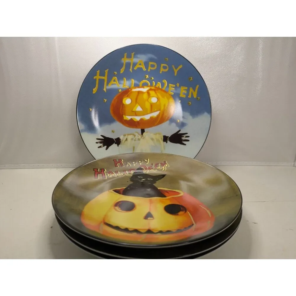 Williams Sonoma Vintage Halloween Salad Plates Set of 4